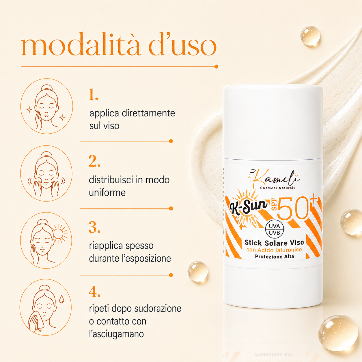Kamelì - K-Sun Stick Solare SPF 50+ - immagine 3