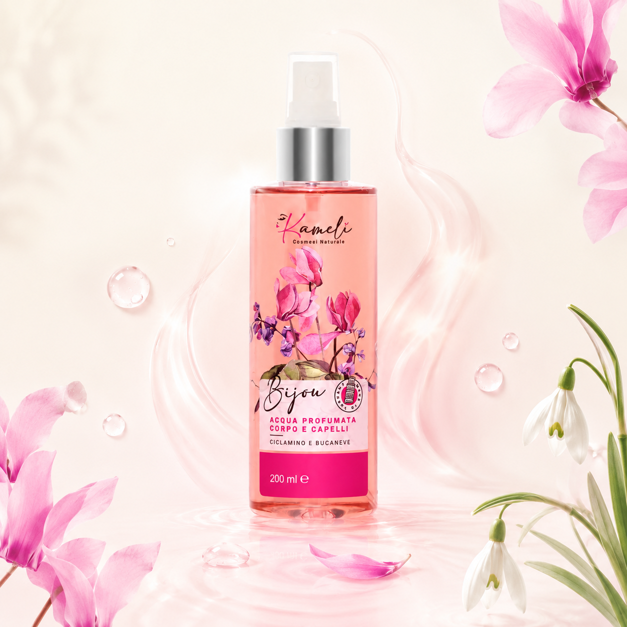 Kamelì - Bijou Acqua Profumata Corpo e Capelli Ciclamino e Bucaneve