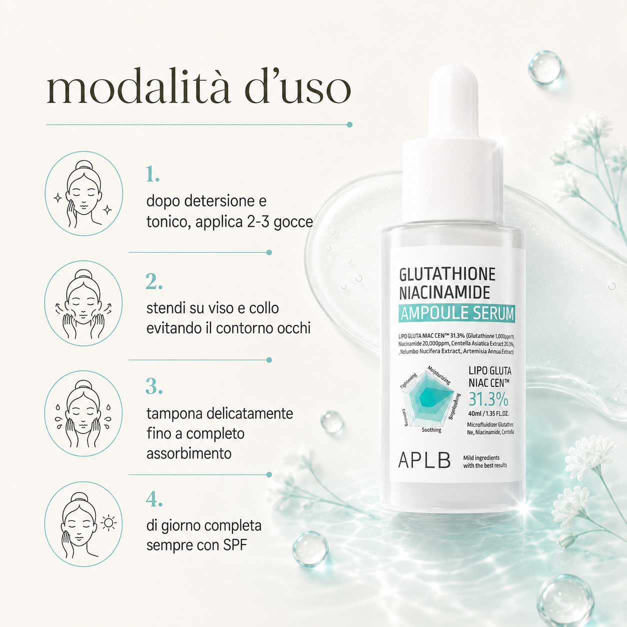 APLB – Glutathione Niacinamide Ampoule Serum - immagine 3