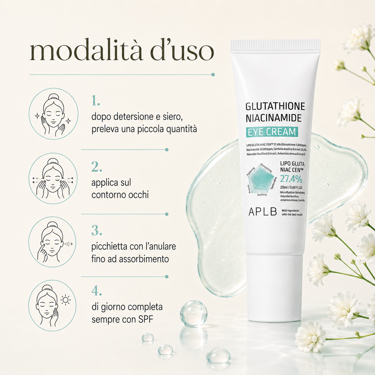 APLB – Glutathione Niacinamide Eye Cream - immagine 3