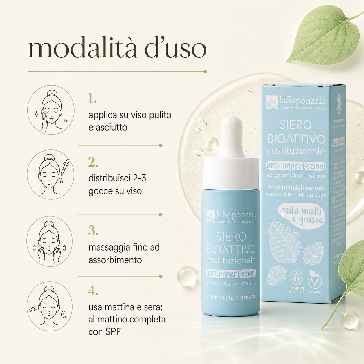 La Saponaria – Siero Bio Attivo Anti-Imperfezioni - immagine 3