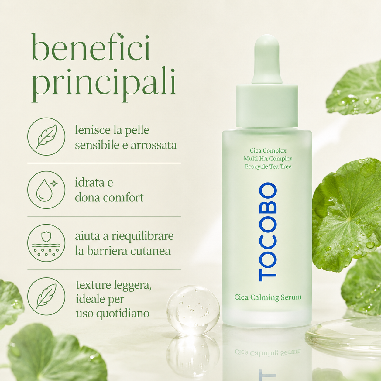 Tocobo-Cica Calming Sun Serum SPF50+ PA++++ - immagine 2