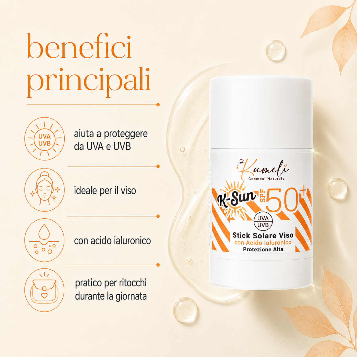 Kamelì - K-Sun Stick Solare SPF 50+ - immagine 2