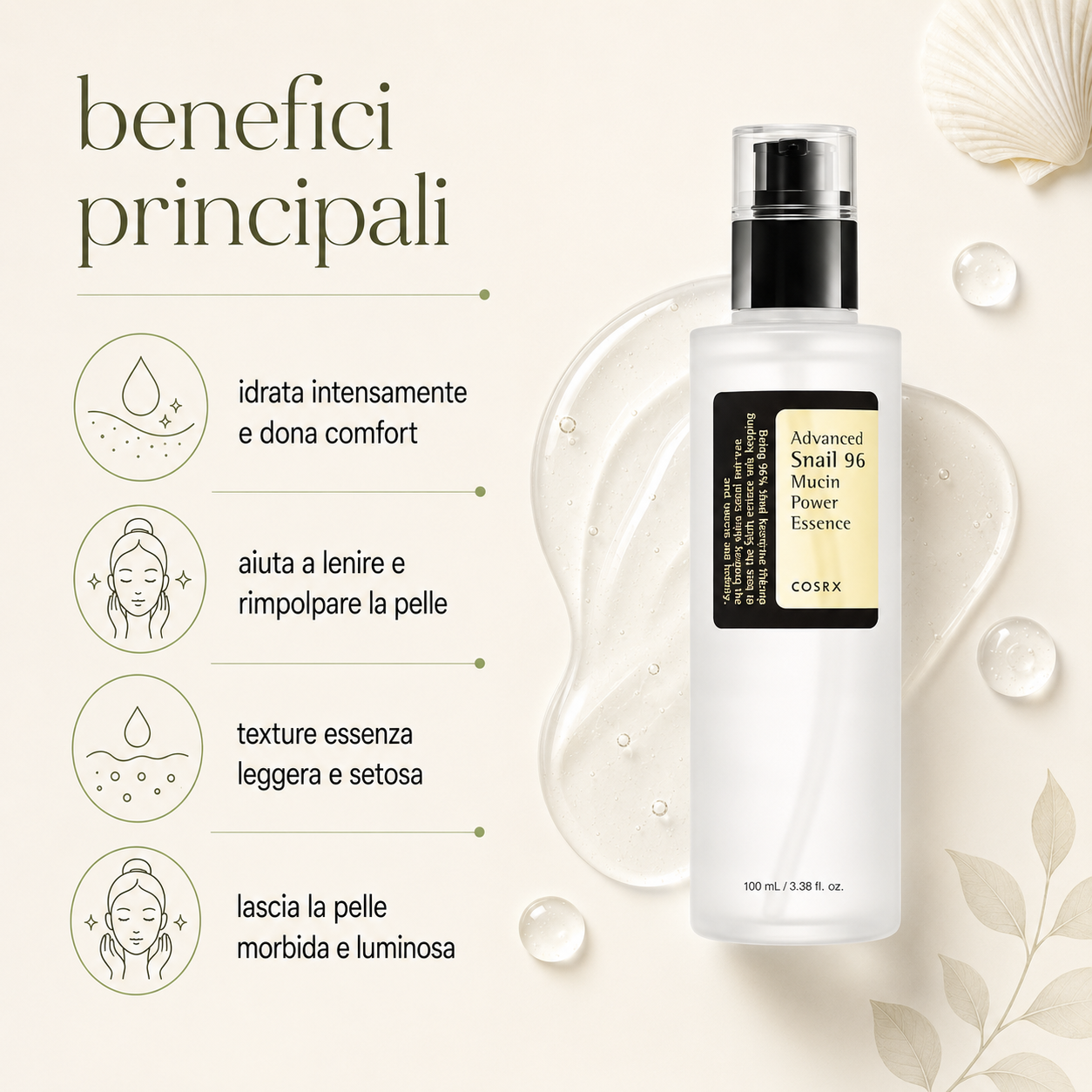 Cosrx – Advanced Snail 96 Mucin Power Essence - immagine 2