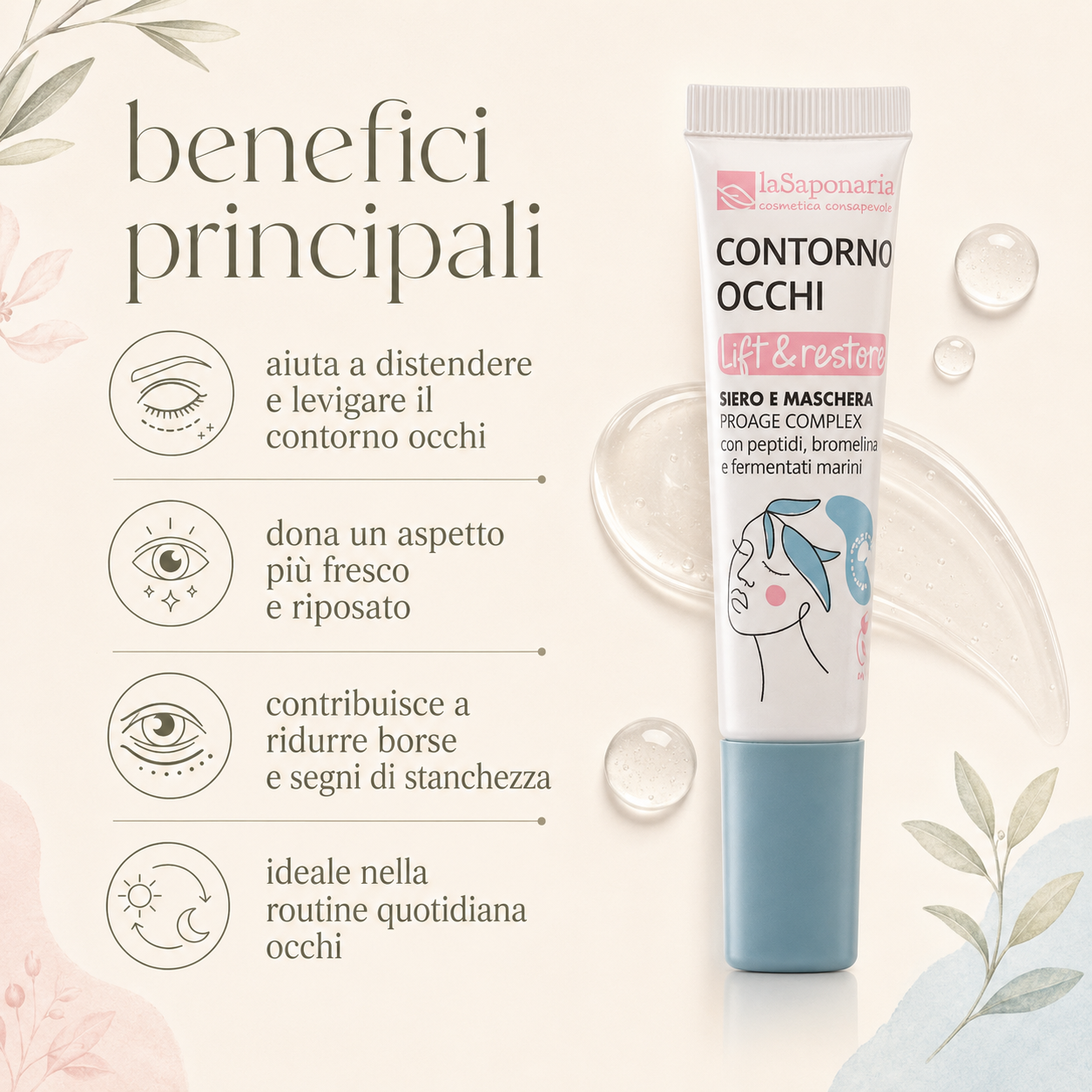 La Saponaria – Contorno Occhi Lift&Restore - immagine 2