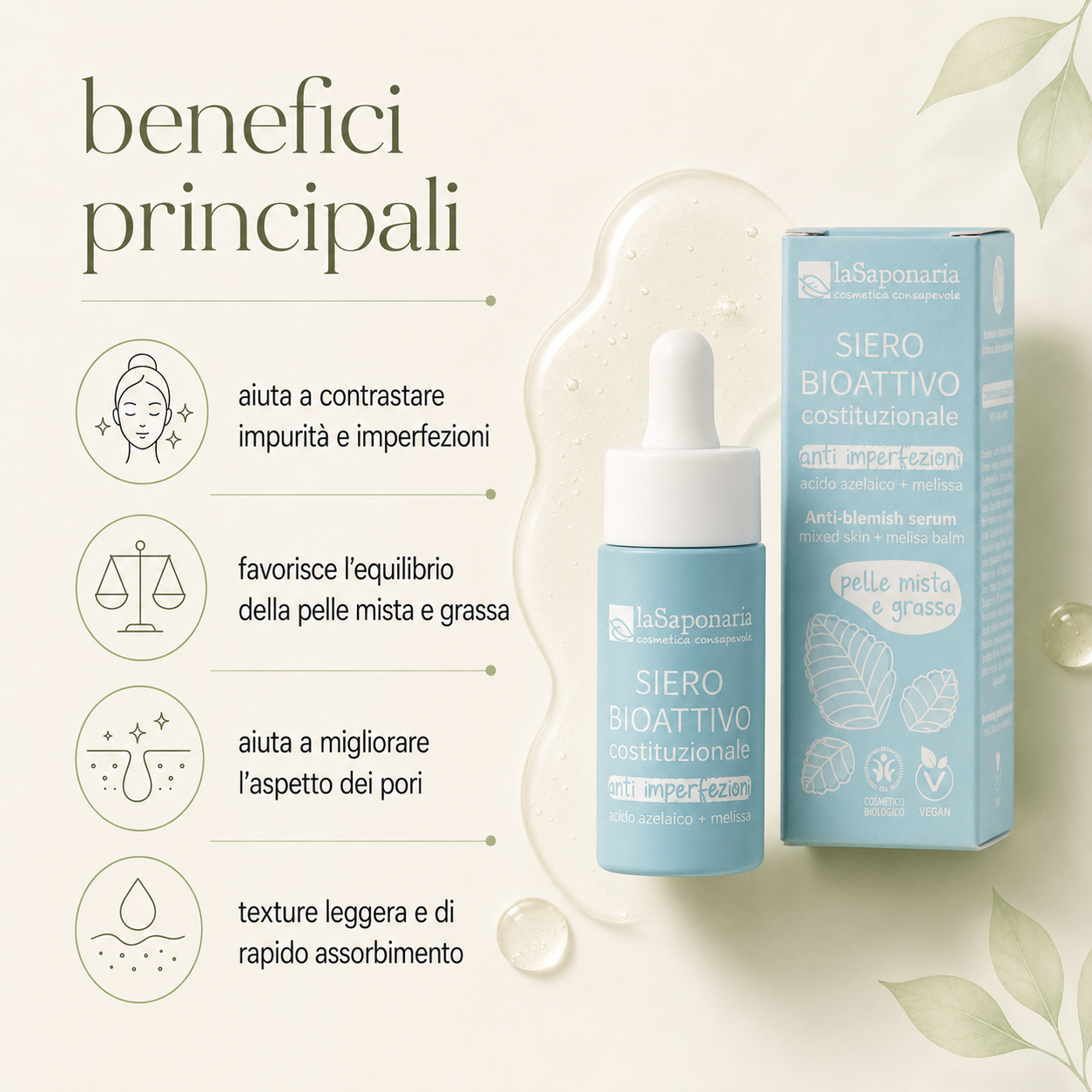 La Saponaria – Siero Bio Attivo Anti-Imperfezioni - immagine 2